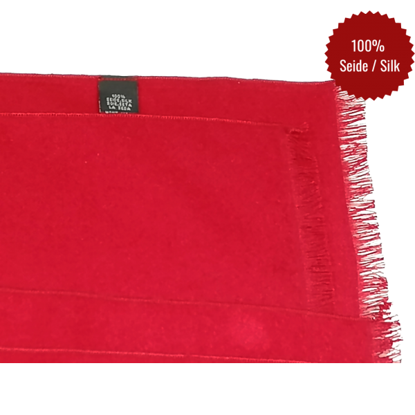 Stole Scarf Shawl 100% Silk Flannel Red
